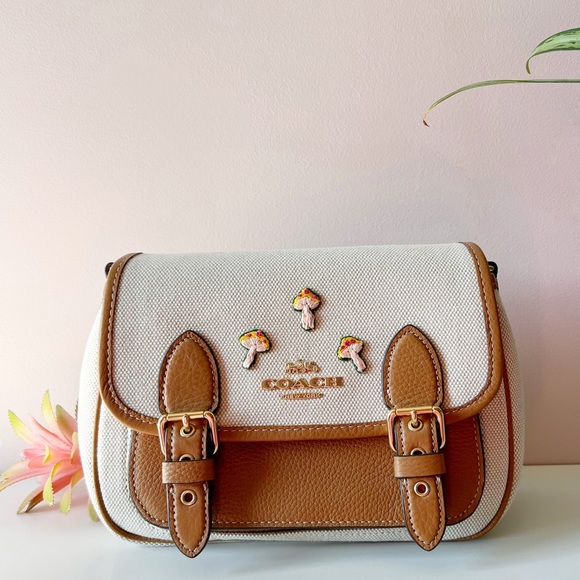CUSTOM Coach Lucy Crossbody Bag Authentic Mushroom Patch Collector Must Have!๐ - Picture 2 of 12